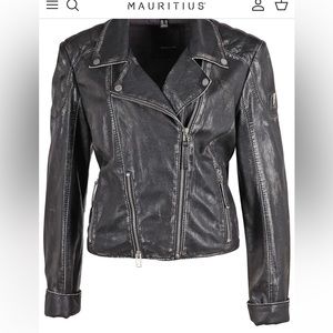 Mauritius Reanon RF Leather Jacket, Vintage Black